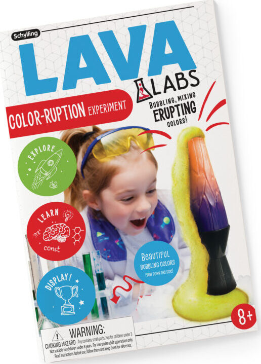 LAVA Labs Color-Ruption volcano science kit with colorful eruption experiment for kids ages 8 and up