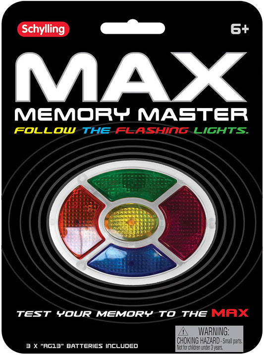 MAX Memory Game electronic skill-testing device for memory and concentration challenges