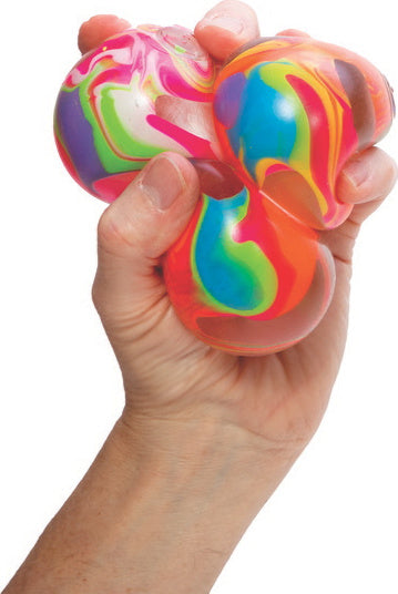 Marbleez NeeDoh squishy fidget toy with marble-like swirls and jelly interior in assorted colors