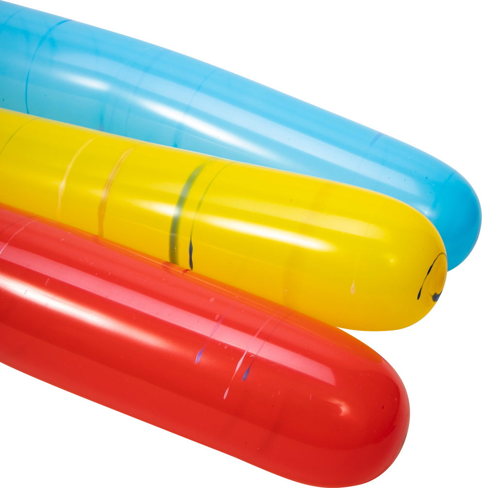 Rocket Balloon With Pump kit including 30 multi-colored balloons and pump for zooming balloon fun