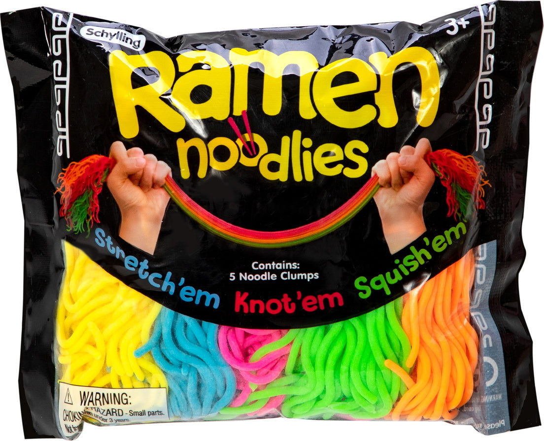 Ramen Noodlies stretchy noodle-shaped fidget toys inspired by ramen noodles