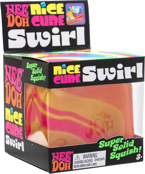 Nee-Doh Nice Cube Swirl assorted cube-shaped stress balls with swirl patterns
