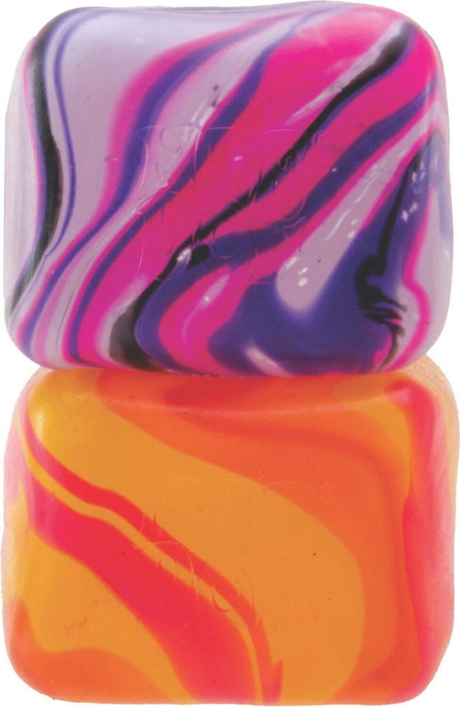 Nee-Doh Nice Cube Swirl assorted cube-shaped stress balls with swirl patterns