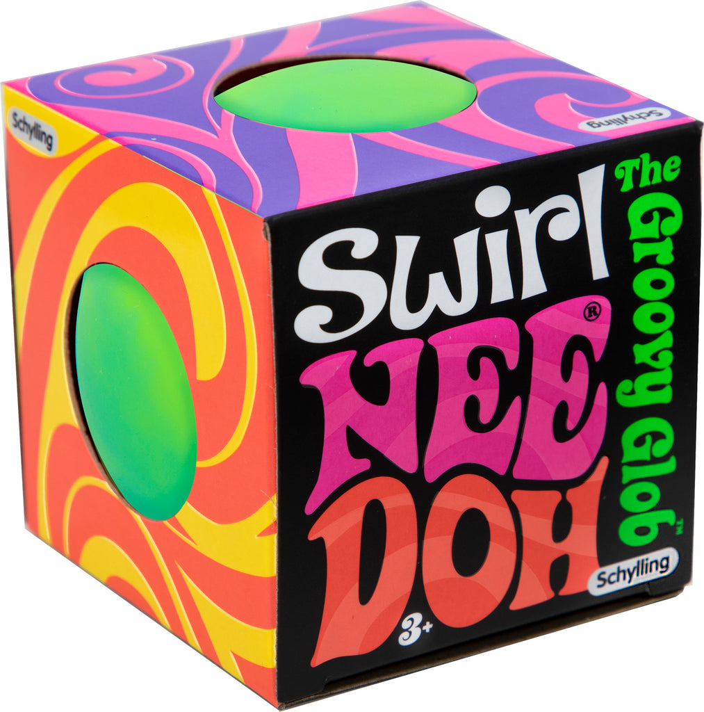NeeDoh Swirl assorted swirl-patterned stress balls for mesmerizing fidget play