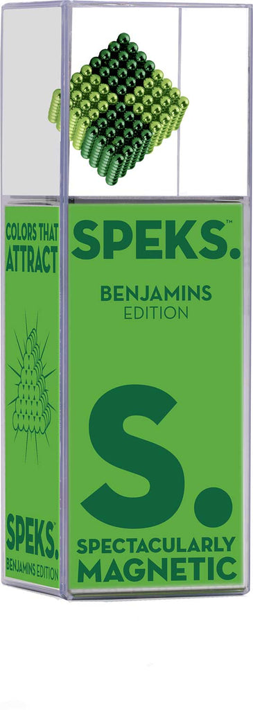 Benjamins 512 magnetic spheres in money-themed green color by Speks