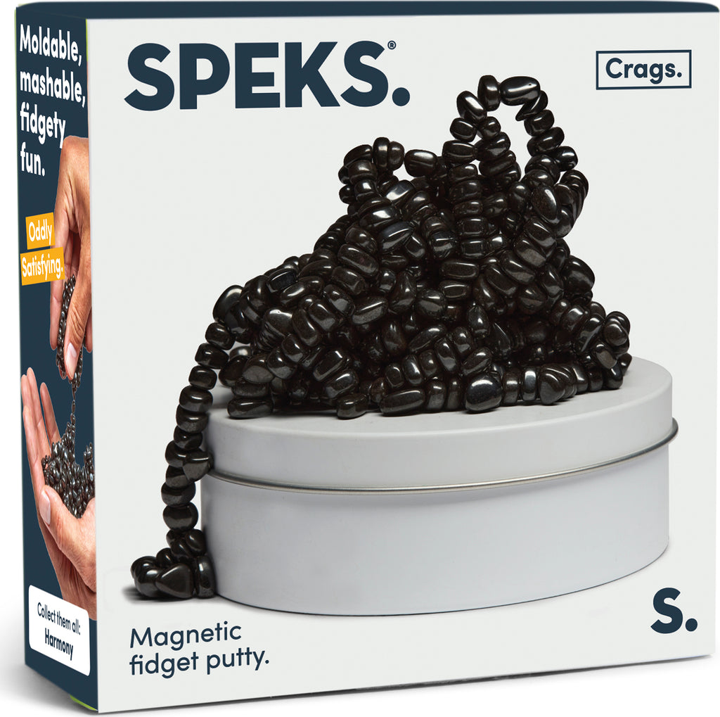 Crags White magnetic building blocks in clean white finish for construction play