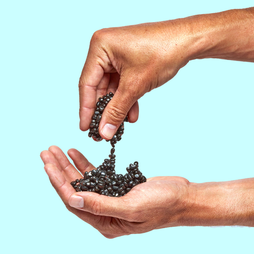 Crags White magnetic building blocks in clean white finish for construction play