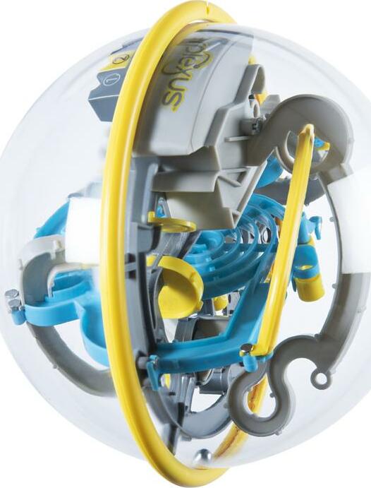 Perplexus Beast 3D maze puzzle sphere with 100 challenging obstacles and numbered track inside transparent ball