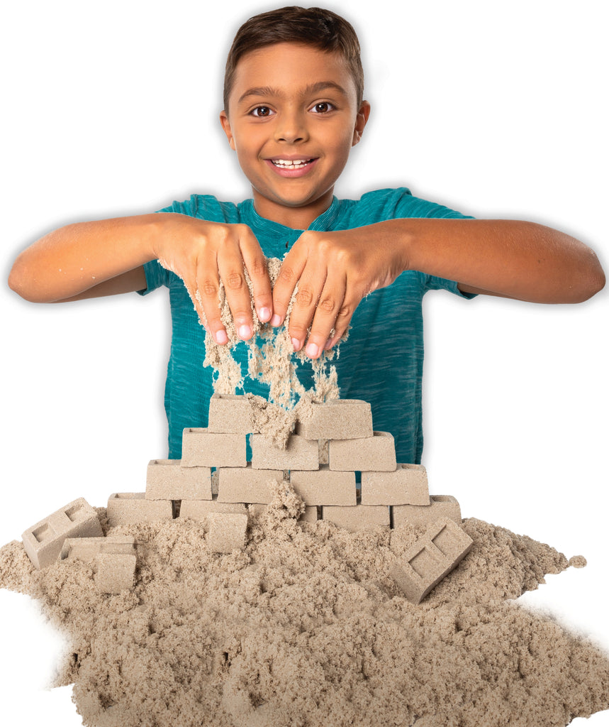 Kinetic Sand Dig & Demolish Playset with 1lb sand and toy truck for construction play