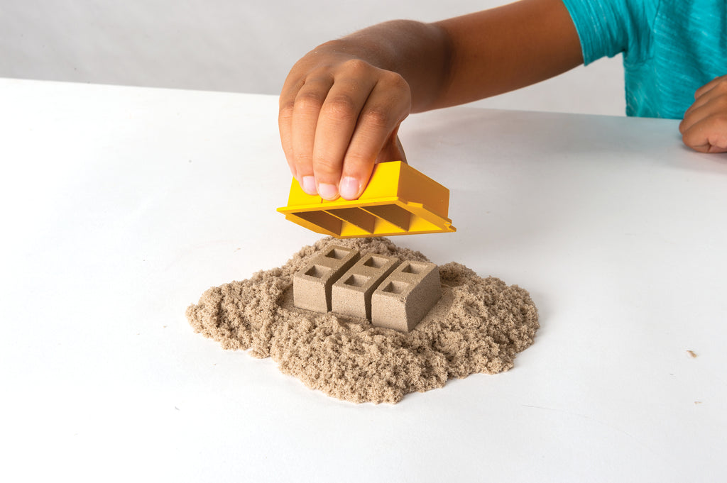 Kinetic Sand Dig & Demolish Playset with 1lb sand and toy truck for construction play