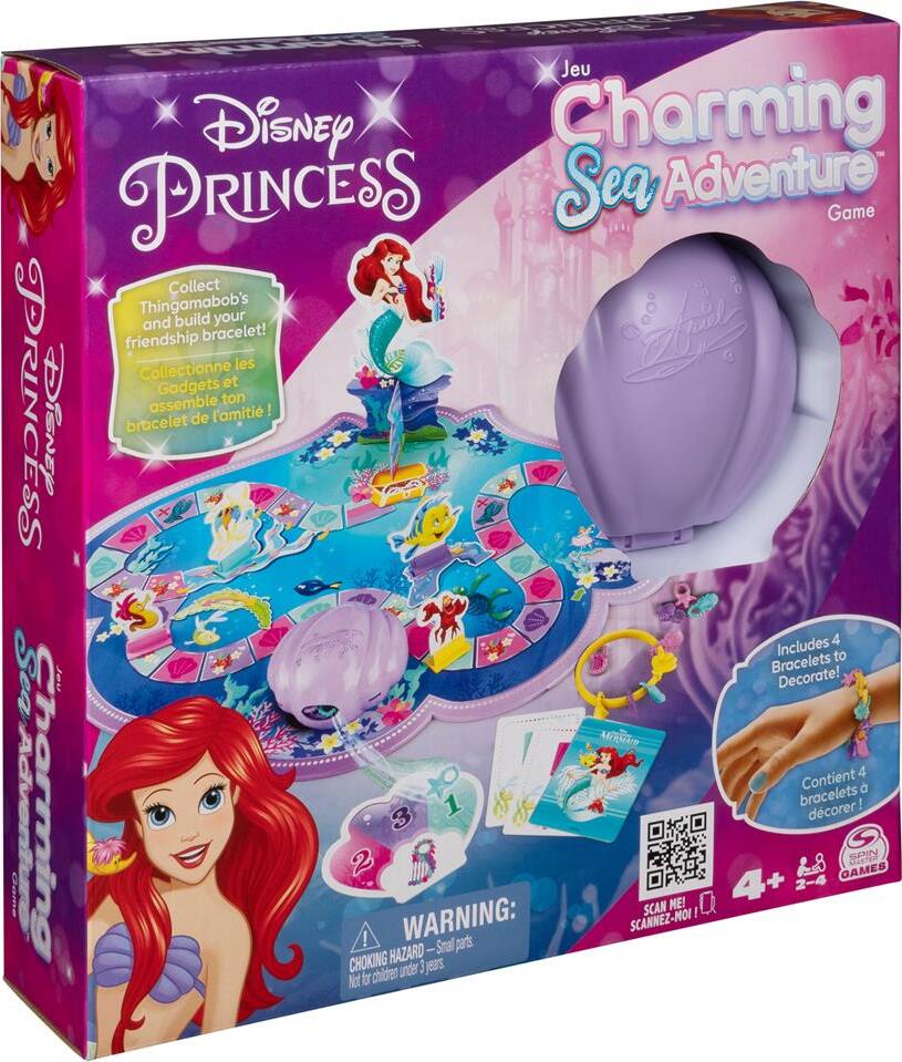 Disney Princess Ariel sea adventure board game with underwater themed game board and character pieces