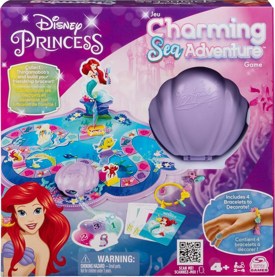 Disney Princess Ariel sea adventure board game with underwater themed game board and character pieces