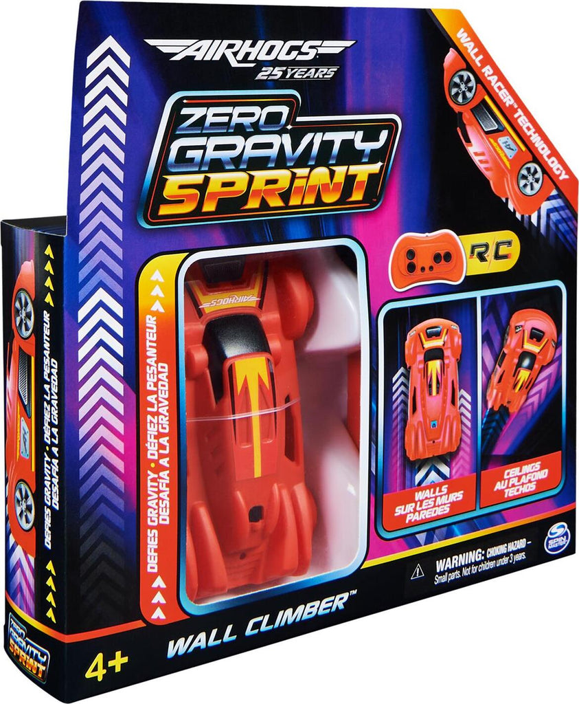 Air Hogs Zero Gravity Sprint RC Car Wall Climber red remote control vehicle that drives on walls and ceilings
