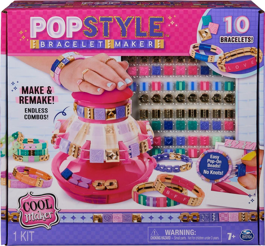 Cool Maker Popstyle Bracelet Maker Kit with tools and materials for creating custom friendship bracelets