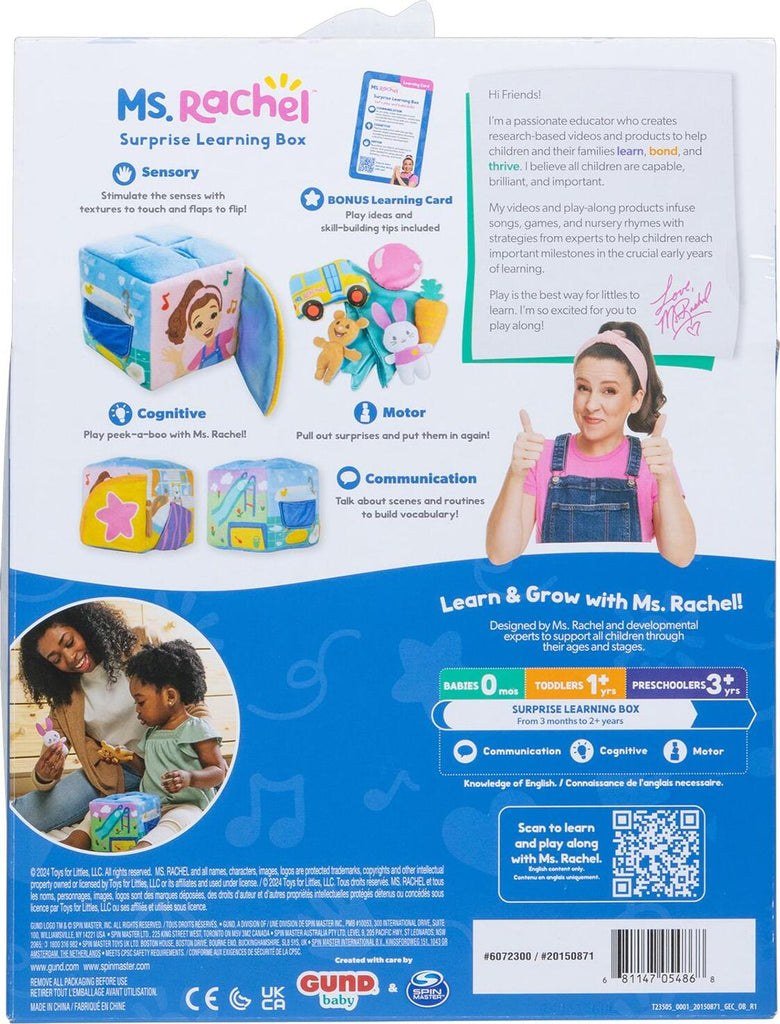 Ms. Rachel Surprise Learning Box with educational activities and surprises for interactive learning and development