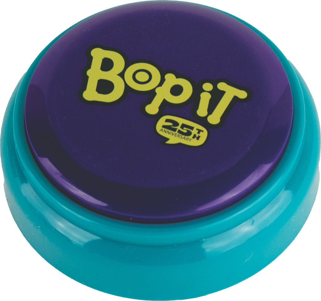 Bop It Button electronic reflex game by Super Impulse with single button challenge for ages 6 and up