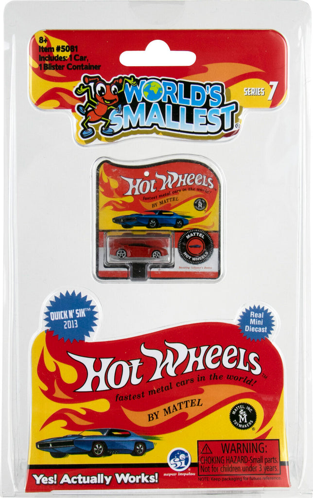World's Smallest Hot Wheels Series 7 mini die cast cars including GT Hunter, Quick N Sik, and Winning Formula