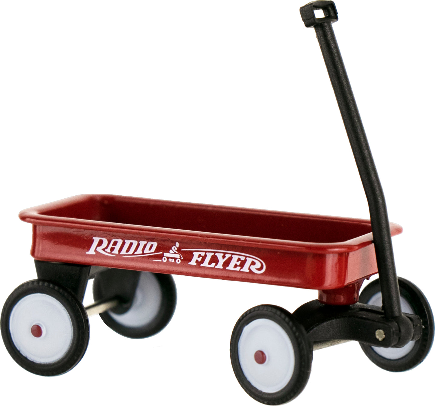 World's Smallest Red Radio Flyer Wagon miniature replica with working wheels and moveable handle