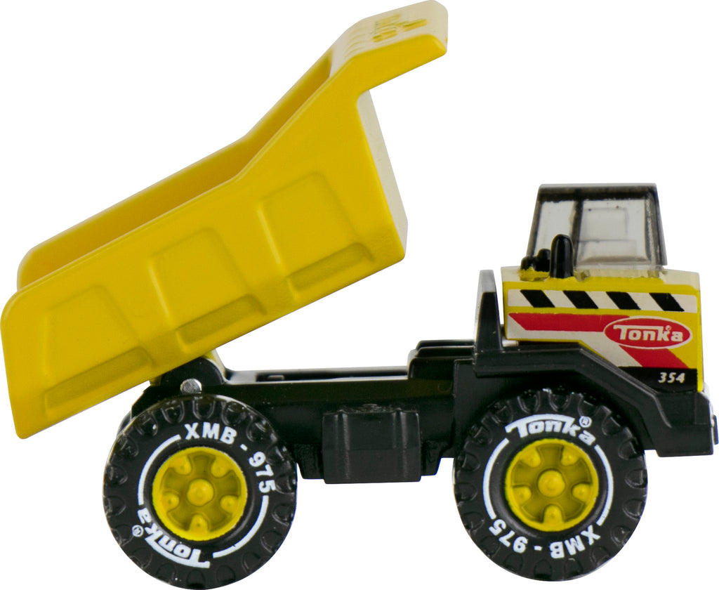 World's Smallest Tonka Dump Truck miniature replica with movable steel bed and working wheels