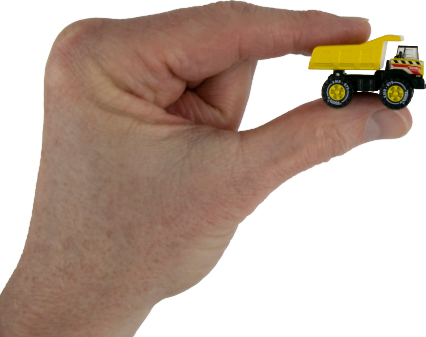 World's Smallest Tonka Dump Truck miniature replica with movable steel bed and working wheels