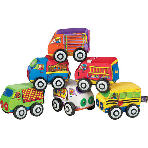 Zoom Zoom Vehicles colorful toy car set designed for babies and toddlers with safe rolling action for motor development