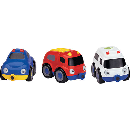 Tailgate Trio-Emergency - Small World Toys emergency vehicle set with three rescue vehicles for safety and rescue play