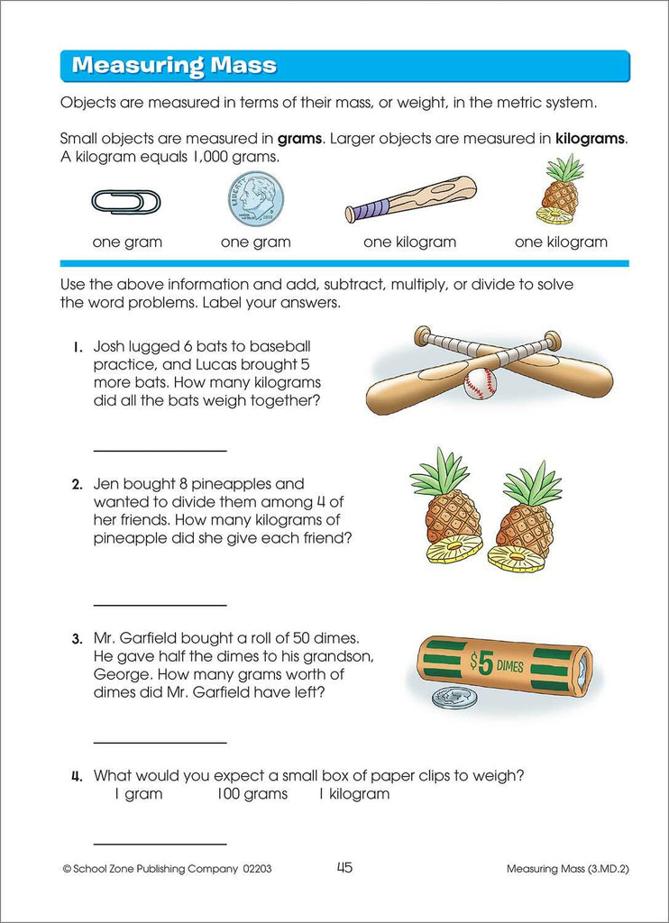 Math Basics Grade 3 Workbook