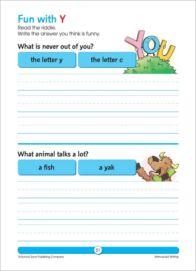 Learn to Print Grades K-2 Workbook (64 Pages)