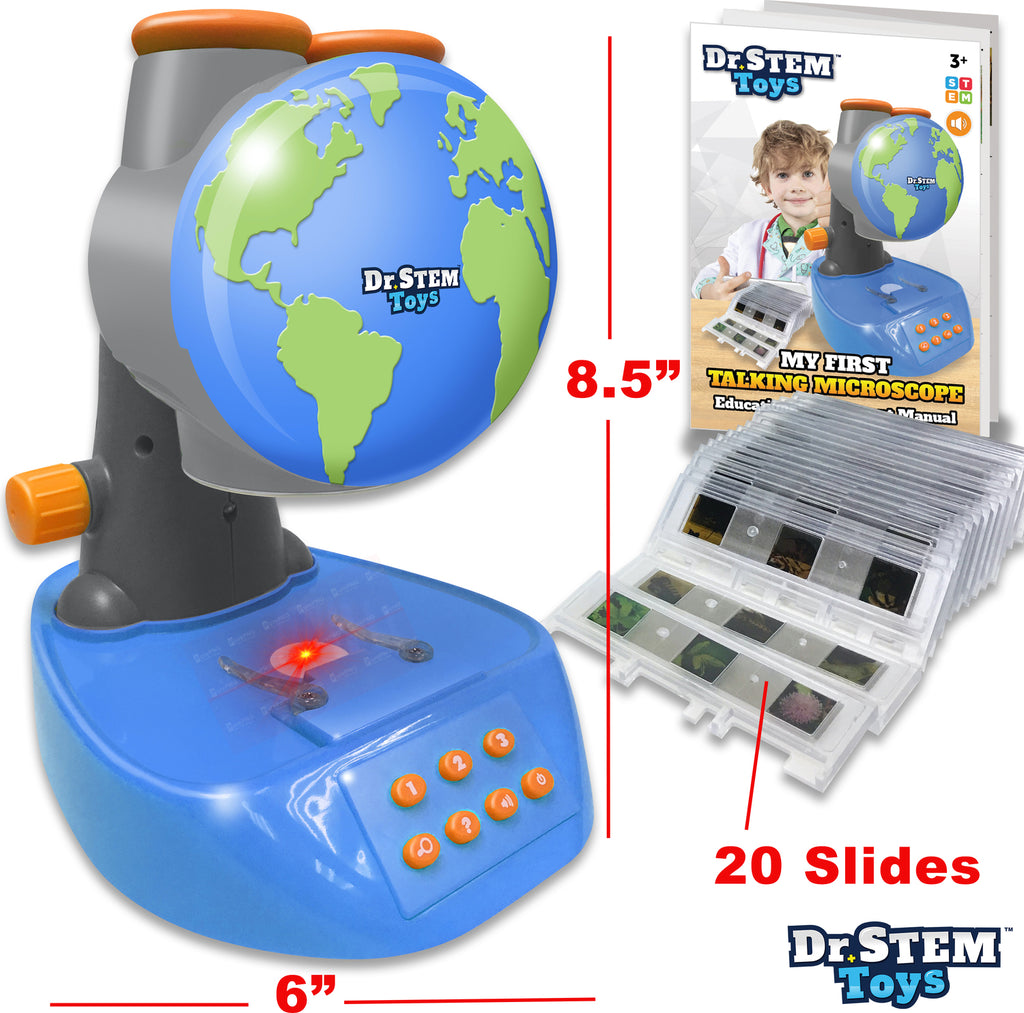 Talking Microscope with Slides for interactive science learning and discovery
