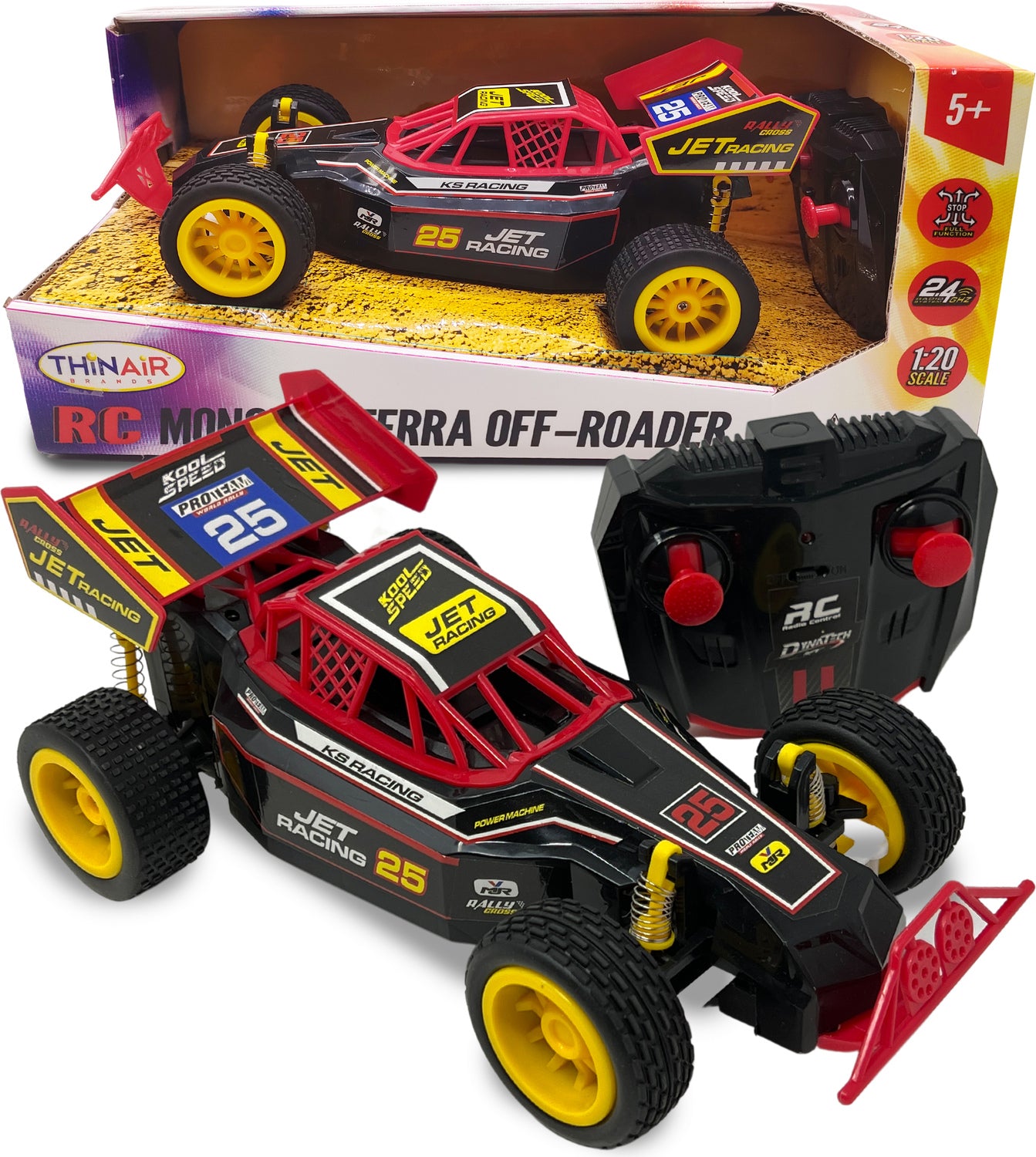 RC Monster Terra Off-Roader 1:20 Scale - Thin Air Brands remote control off-road vehicle for kids' outdoor adventures
