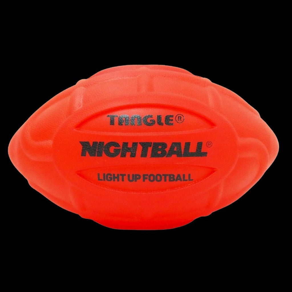 Tangle NightBall Football - RED - LED light-up football that glows red with every throw and catch