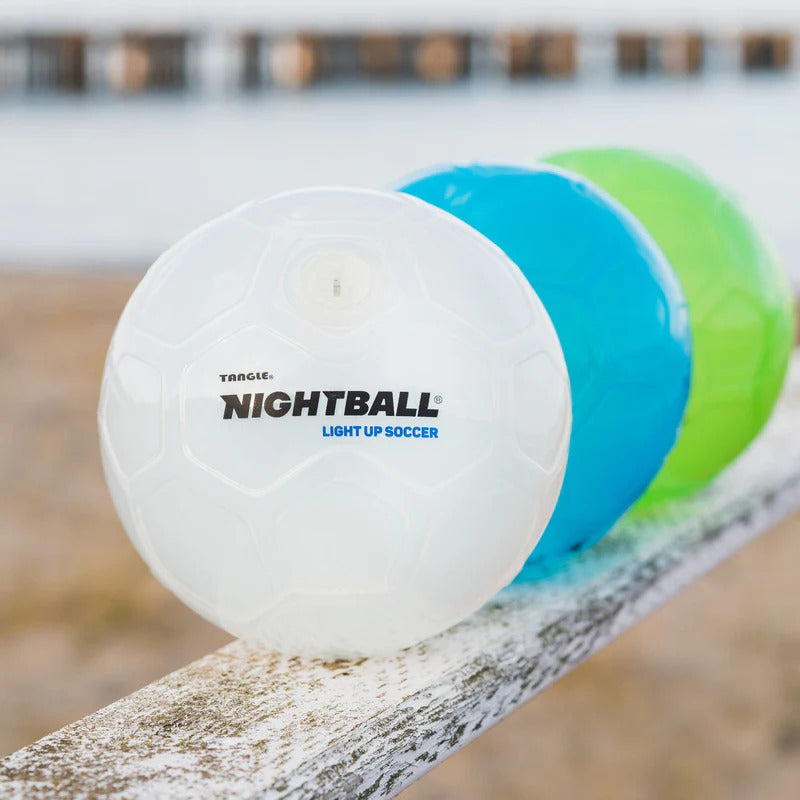 NightBall Soccer Ball (Green) - Green LED light-up soccer ball that illuminates with every kick