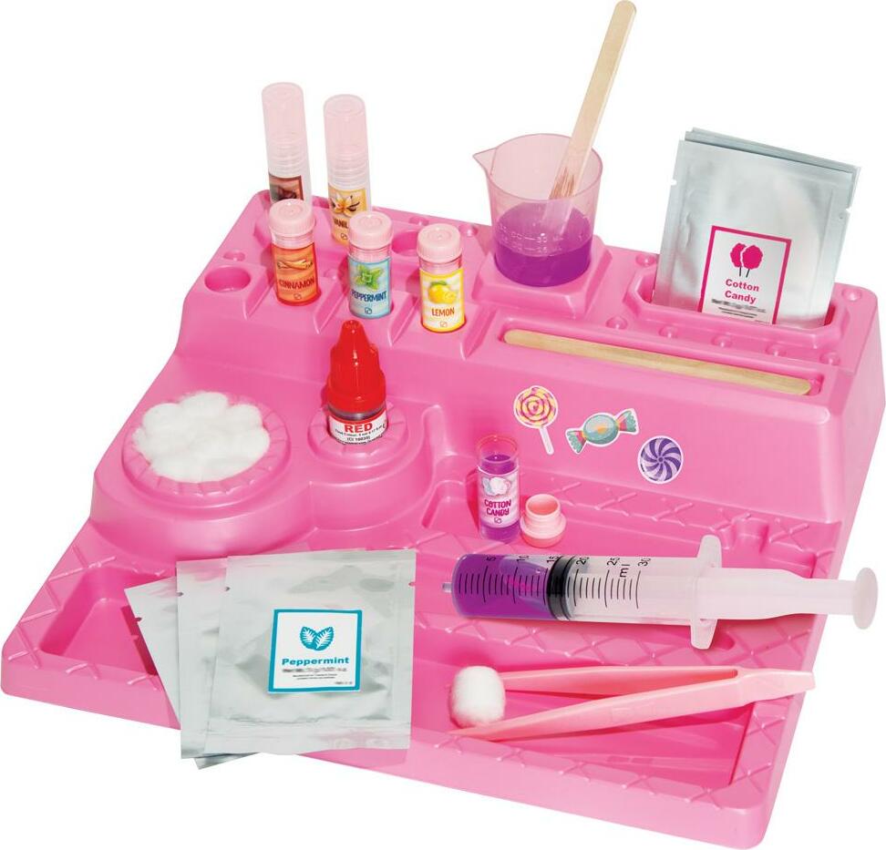 Sweet Candy Perfume Lab educational science kit with candy-themed fragrances, workstation, and tools for making perfumes