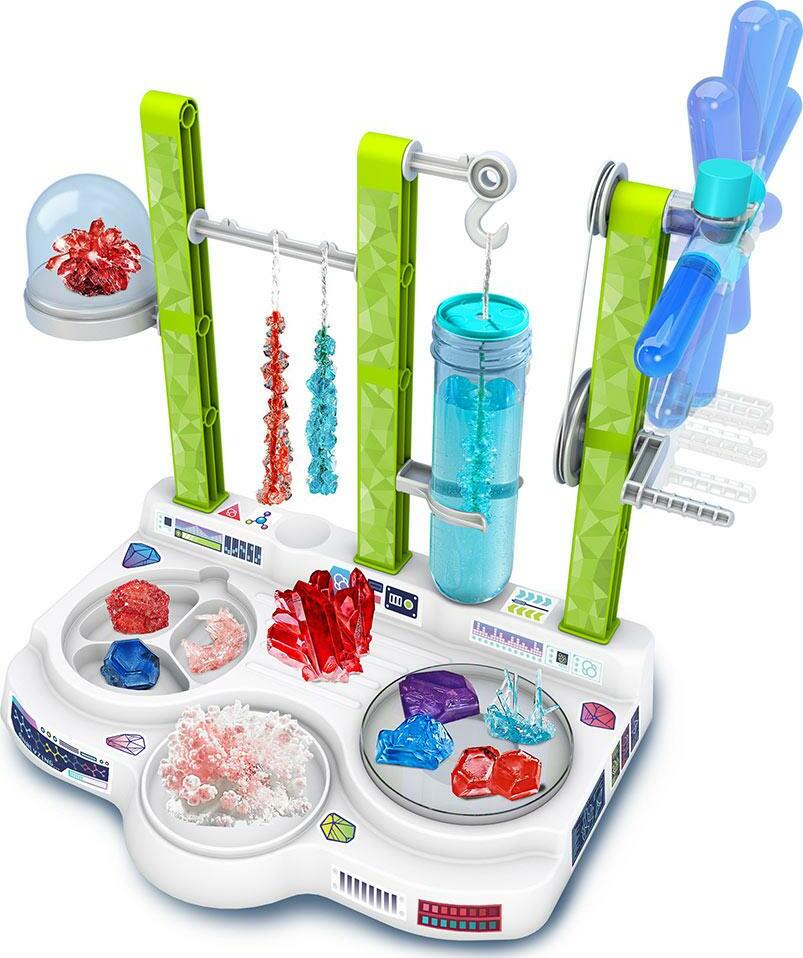 Ooze Labs Colorful Crystal Lab science kit with lab station, beakers, and crystal growing experiments by Thames & Kosmos