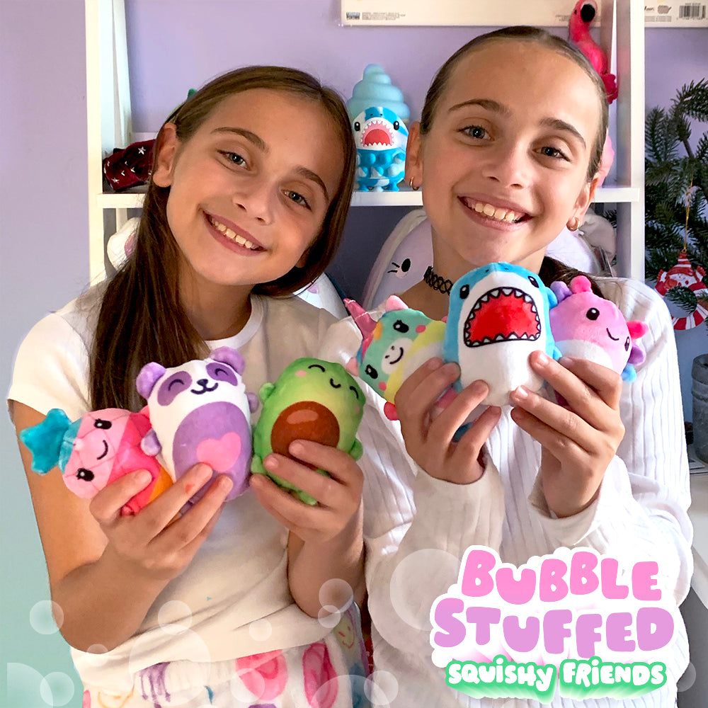 Bubble Stuffed Squishy Friends - Plush Wrapped Fidget Balls