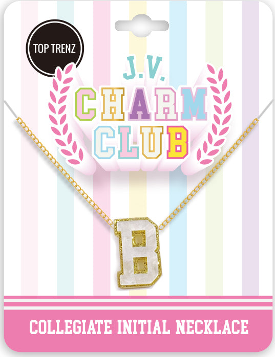 J.V. Charm Club Collegiate Charm Necklace- Letter M
