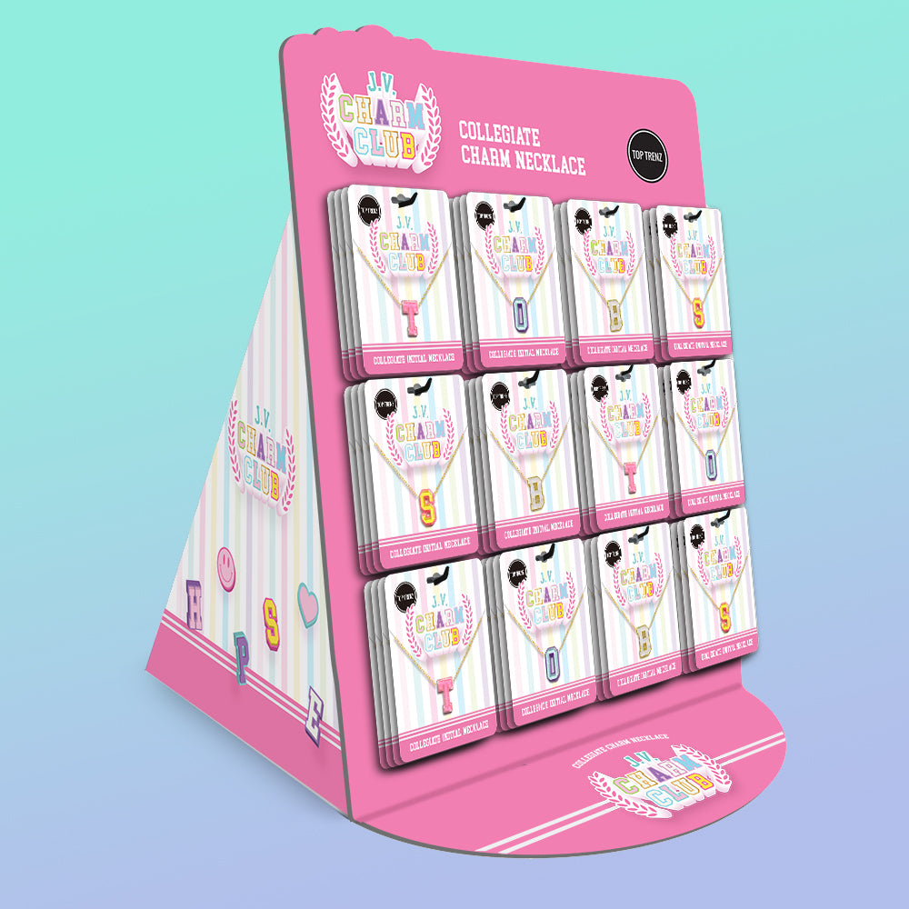 J.V. Charm Club Collegiate Charm Necklace- Letter M