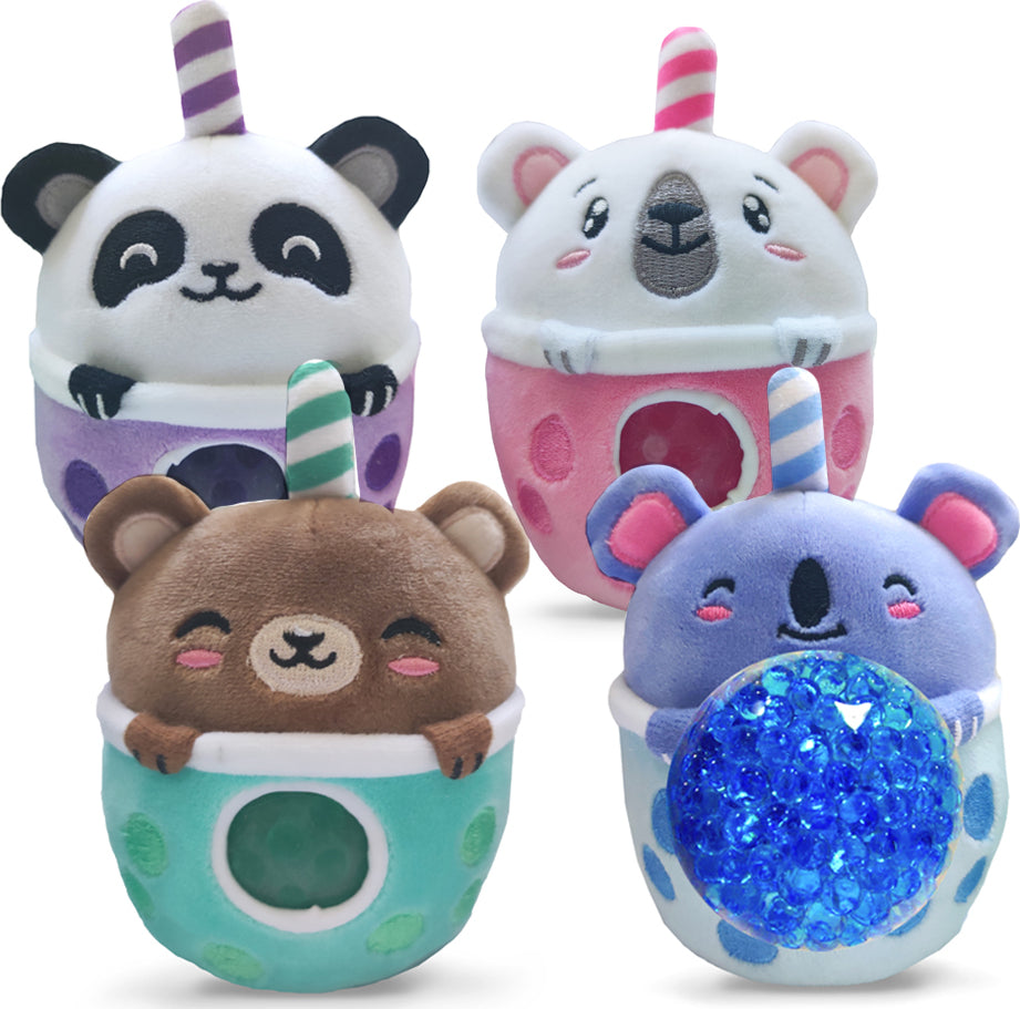 Bubble Tea Bears - Sensory Beadie Buddies Squishy Toy