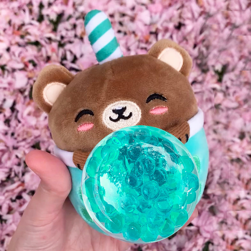 Bubble Tea Bears - Sensory Beadie Buddies Squishy Toy