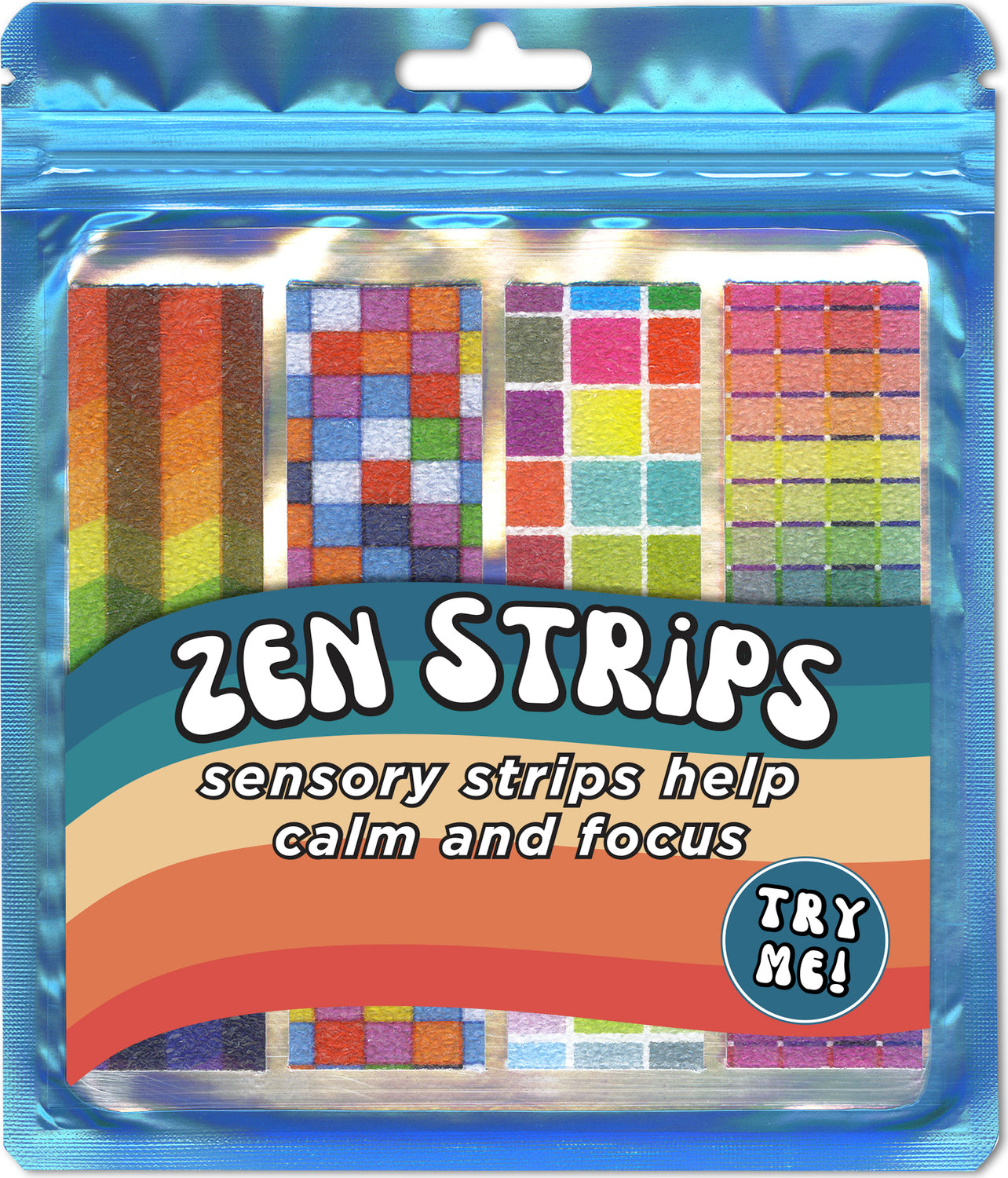 Zen Strips – Sand Brights S4 Sensory Fidget Adhesive Set