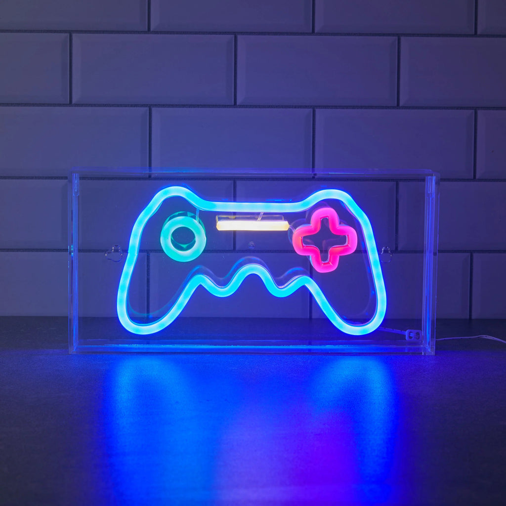 Acrylic frame Gamer neon sign for desktop or wall mounting with LED lighting