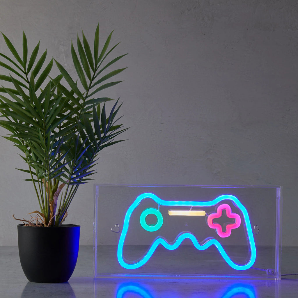 Acrylic frame Gamer neon sign for desktop or wall mounting with LED lighting