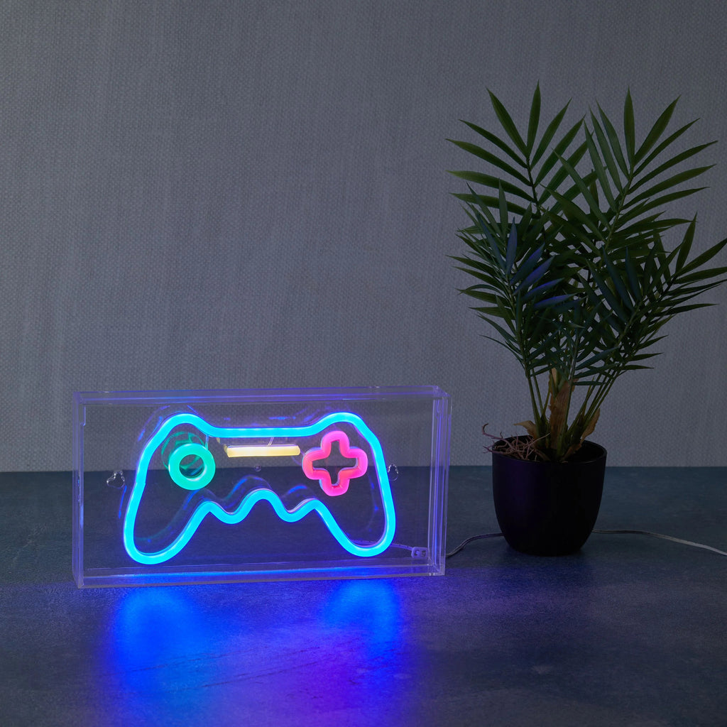 Acrylic frame Gamer neon sign for desktop or wall mounting with LED lighting