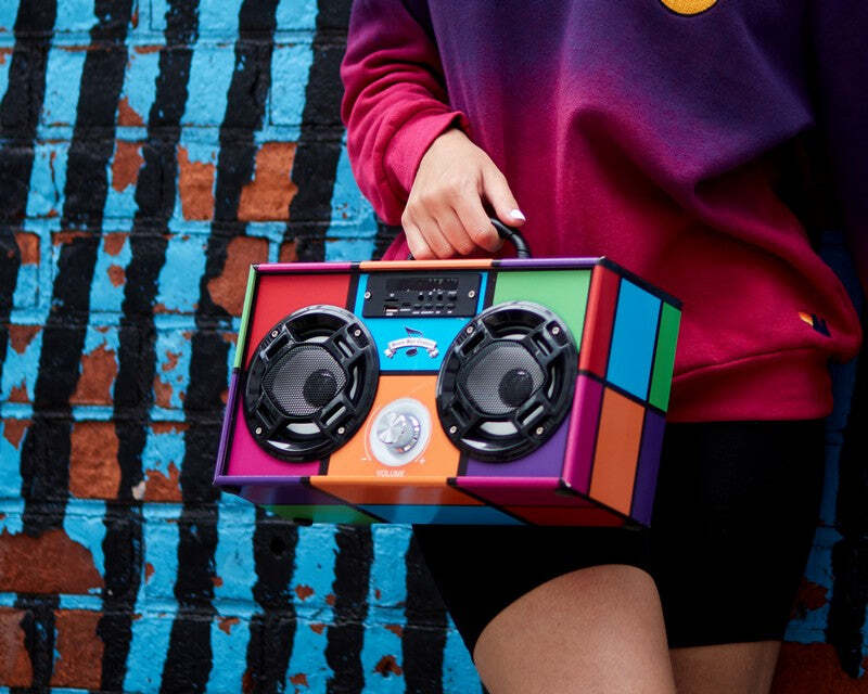 Bluetooth FM Radio W LED Speakers Retro Boom box-90's Edition