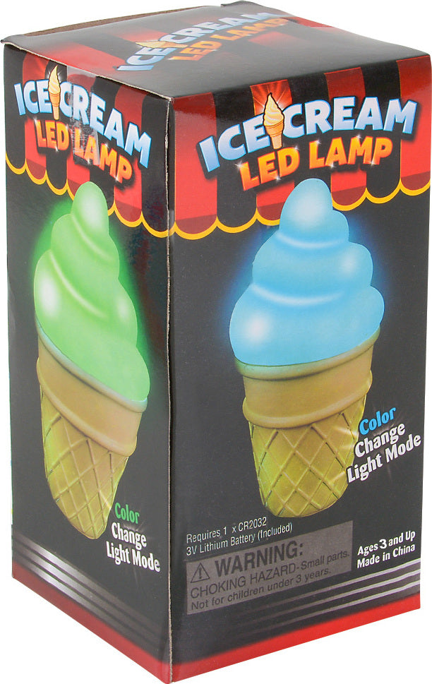 5.5" Ice Cream Cone Led Tap Lamp