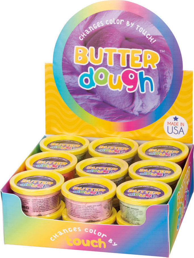 Color Change Butter Dough temperature-sensitive putty toy that changes colors in 3.75oz container by Toysmith