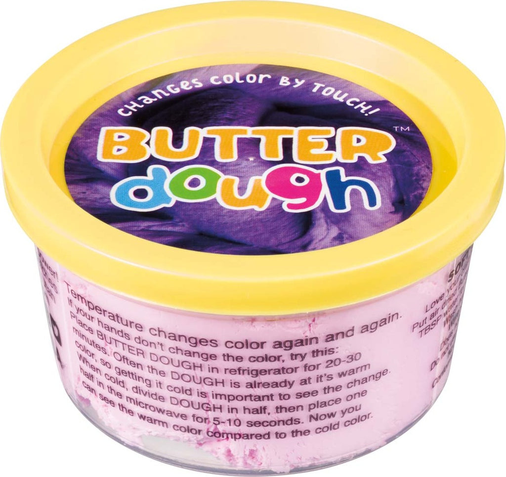 Color Change Butter Dough temperature-sensitive putty toy that changes colors in 3.75oz container by Toysmith