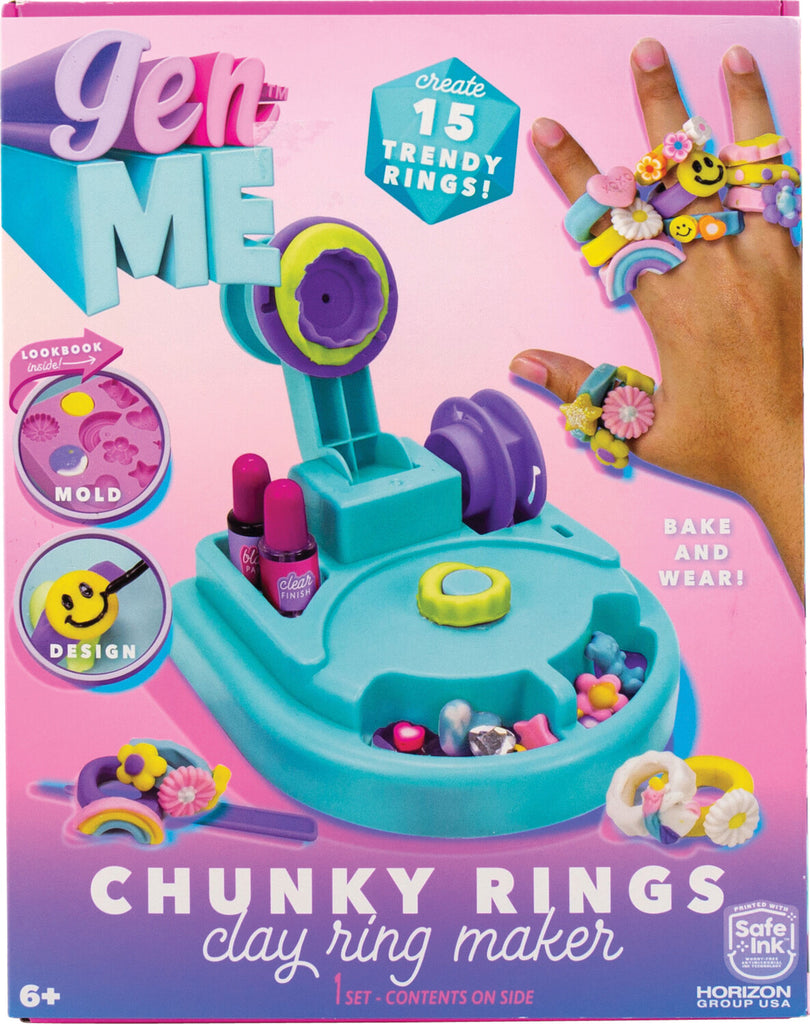 GenMe Chunky Ring Maker assorted clay ring making kit for creating unique statement jewelry pieces