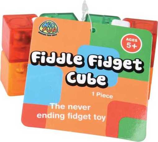 Fiddle Fidget Cube 1.5 inch double-hinged plastic cube with weighted ball bearings for endless fidgeting