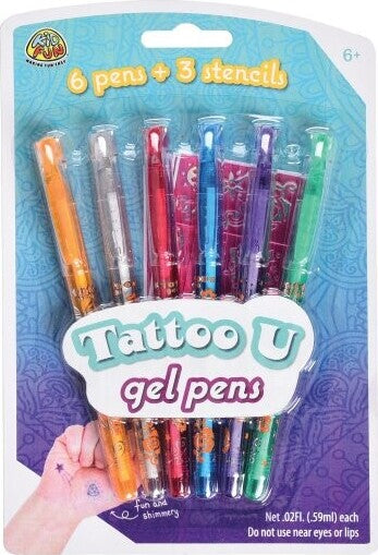 Tattoo U washable ink pens for creating safe temporary tattoos and body art designs